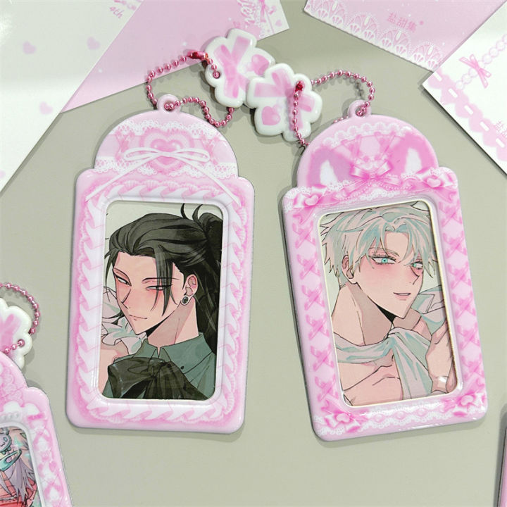 Kawaii%20Cute%20Pink%20PVC%20Lace%20Bowknot%20Card%20Holder%20Protector%20Mini%20Photo%20Album%20Idol%20Card%20Decorative%20Students%20Stationery%20Gifts%20jingu%20-%20Image%203