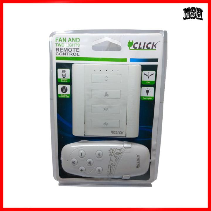 Click Remote Control Switch 1 Fan and 2 Lights