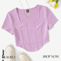 Trendy Cotton Crop Top Women's Long Sleeve Blouse Summer Casual Loose Fit Fashionable. 