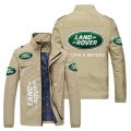 New Men Jacket Land Rover Logo Print Zipper Jackets Punk Fashion Slim Casual Baseball Uniform Biker Jacket Coat Tops M-5XL.