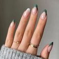 24pcs Pink Gradient Nails Almond Glitter Diamond Design False Nails Art Full Coverage Waterproof Artificial Press on Nail.