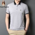 Hush Puppies Short SleeveTT-shirt Men's Summer Youth Pure Cotton American Casual Polo CollarpoloShirt Solid Color T-shirt.