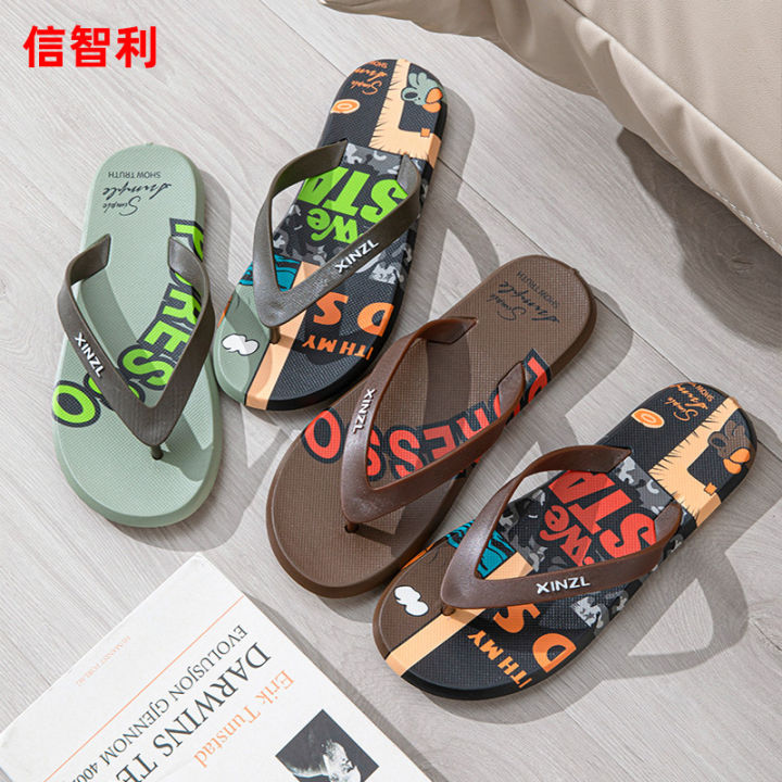Letter%20Chile%20flip-flops%20men's%20summer%20anti-slip%20wear-resistant%20wear%20clip%20foot%20sports%20fashion%20home%20indoor%20beach%20slippers%20-%20Image%204
