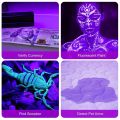 UV Handheld Waterproof Blacklight Flashlights 12 Led 395nm Mini Light Torch Detector for Pets Urine Stains Black Light UV Lamp. 