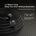 Soft Sleeping Headphone Silicone Anti-fold Headset In-Ear Earphones With Noise Cancelling 3.5mm Headphones Universal For Huawei. 