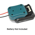 10.8V-12V Battery Mount Dock Power Connector with 14Awg Wires Connectors Adapter Tool for Makita Battery DIY, Black. 