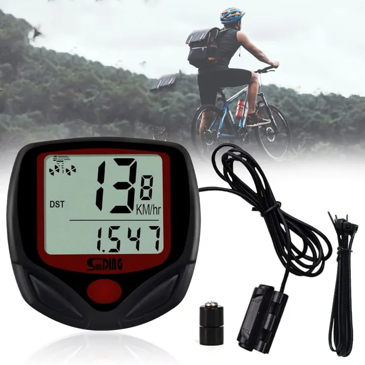 Speedometer | Waterproof Bicycle Odometer | 14 in 1 Function Speedometer | Speed Meter | Cycle Meter Speed Sensor | Wired Cyclocomputer