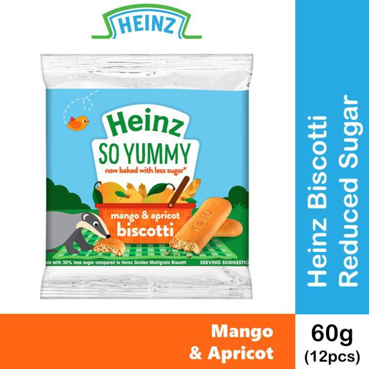 Heinz So Yummy – Mengo & Apricot Biscotti Snack (7M+) – 60gm