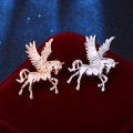 Pegasus mini brooch pin buckle golden for men women outfit accessories. 