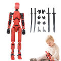 T 13 Action Figure Movable Joints 3D Printed Mannequin Toys DIY Assembling Desktop Robot Doll Model Toy For Drawing Photography. 