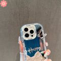 Creative Lovely Happy Bow Knot Fashion Cute Bracelet Case Compatible for IPhone 13 16 11 15 14 12 Pro Max 7Plus XR 15 16 8 7 Plus X XS Max Luxury Make Up Mirror Case. 