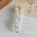 Korean Pearl Beads Telephone Wire Hair Ties Elastic Hair Bands Spiral Coil Rubber Bands Ponytails Hair Accessories for Women. 