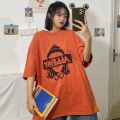 Short Sleeve T Women's T-shirt 2020 Spring and Summer New Clothes Students Korean Style Loose ins Style Printed Mid-Length Top.