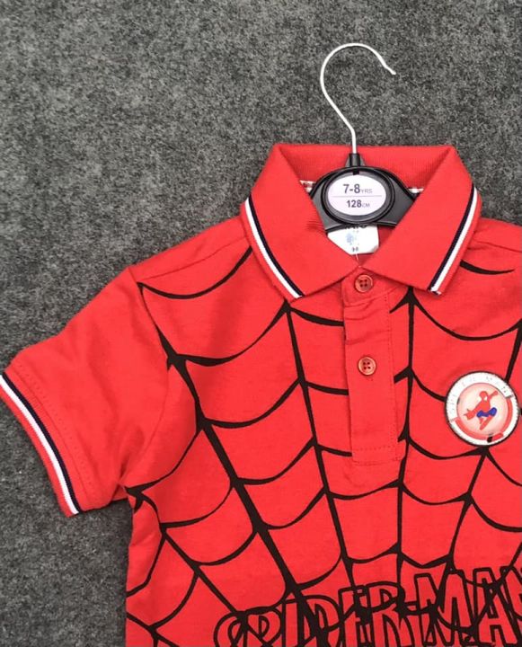 WhiteFit%20Kids%20Premium%20Quality%20Spider%20Man%20Polo%20T-Shirts%20-%20Image%203