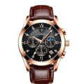 Freely Fasng POEDAGAR Men's Watch Waterproof Calendar Luminous Men's Watch Korean Fashion Trend Wrist Watch Leather Strap Fashion Men's Watch. 