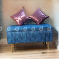 storage box sofa make gorjon wood & velvet fabric.