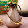 [ New ] Thai Ethnic Style Harajuku Mori Retro Copper Bell Beach Anklet Simple Clothing with Hand-Woven Foot Ornaments. 
