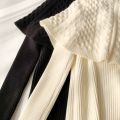 Korean Cloak Sweater 2 Piece Sets Fall Winter Retro Thick Mock Neck Knit Cape And Slim V-neck Pullover Women Warm Sweaters Tops.