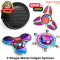 3 Shape Metal Fidget Spinner Toy Random model/color-Fidget Spinners & Cubes-Nr mart. 