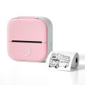 (New) T02 mini printer portable printer thermal printing sticker wire-el-ess inkless poc-ket printer self-adhesive label printer.