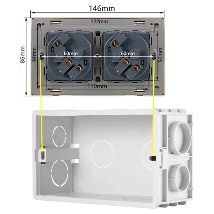 %E3%80%90YIYANGMAOYI111%E3%80%91Atlectric%20DE%20EU%20Power%20Socket%20Dual%20USB%20Port%20Power%20Adapter%20Double%20Wall%20Socket%20PC%20Outlet%20146mm*86mm%20-%20Image%203