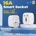 Wifi Smart Plug 16A For AC/UK Plug System/Wireless Switch Works with Mobile App & Voice Assitant - 1 Year Warrenty.. 