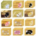 10pcs=5pair Black Collagen Eye Mask Crystal Eyelid Patch Anti Wrinkle Moisture Under Eye Dark Circle Remover Eye Pad Face Masks.