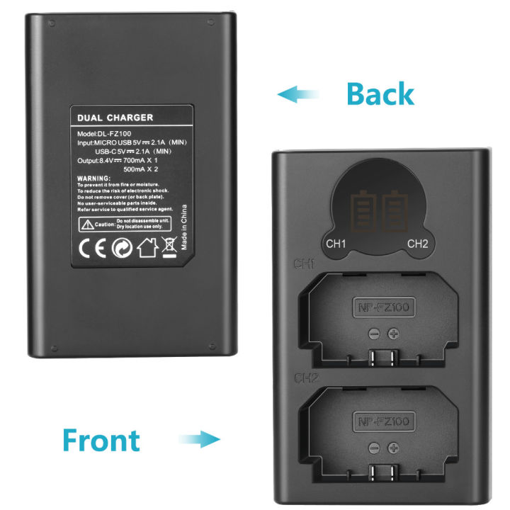 Neewer%20Dual%20USB%20Charger%20for%20Sony%20NP-FZ100%20Battery%20For%20Sony%20ZV-E1,%20FX3,%20FX30,%20A1,%20A9%20II,%20A7R%20V,%20A7S%20III,%20A7%20IV,%20A6600,%20A7C%20Camera%20-%20Image%206