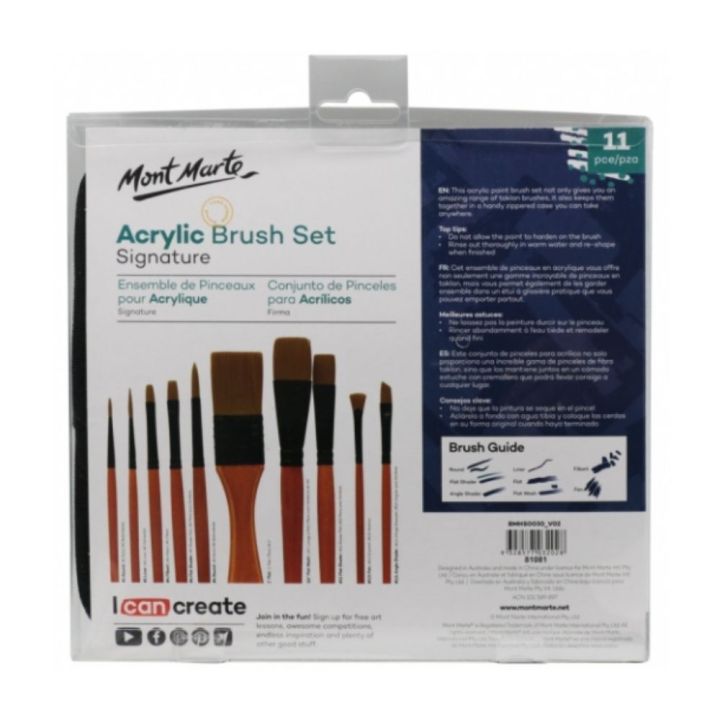 Mont%20Marte%20Signature%20Paint%20Brush%20Set%20-%20Acrylic%20Taklon%20Bristle%20In%20Wallet%2011pc%20-%20Image%204