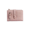 New Ladies Wallet Female Short Japanese and Korean Version Trendy Small Fresh School Girls Multifunctional Folding Small Purse Wallet.