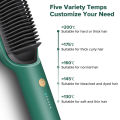 Ubeator -2-in-1 Hot-Air Hair Styling Comb Hair Straightener Hair Modelling Brush-641-Green. 