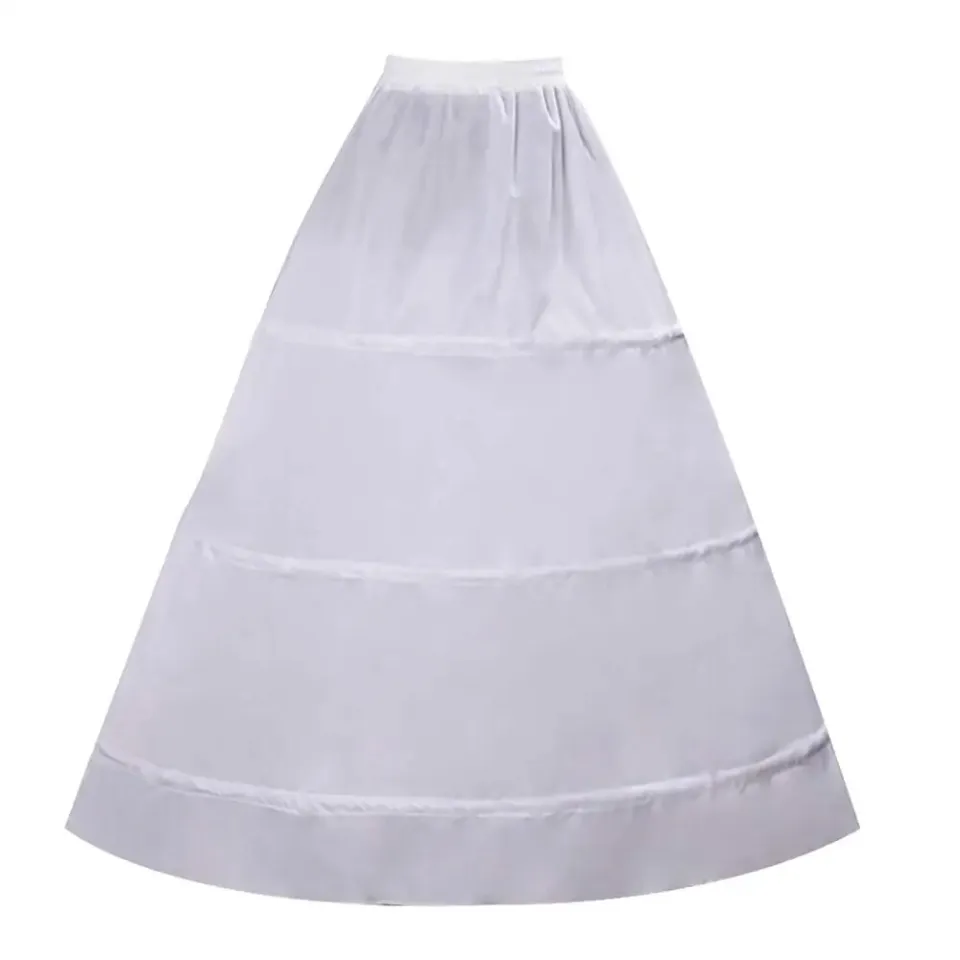 Women Crinoline Petticoat 3 Hoops Skirt Elastic Half Slip A Line Underskirt  for Wedding Ball Gown Bridal Dress | Daraz.com.bd