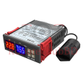 STC-3028 Digital Temperature and Humidity Controller – AC 220V Dual Output Thermostat & Hygrostat with Sensor for Incubator, Greenhouse & Smart Home.