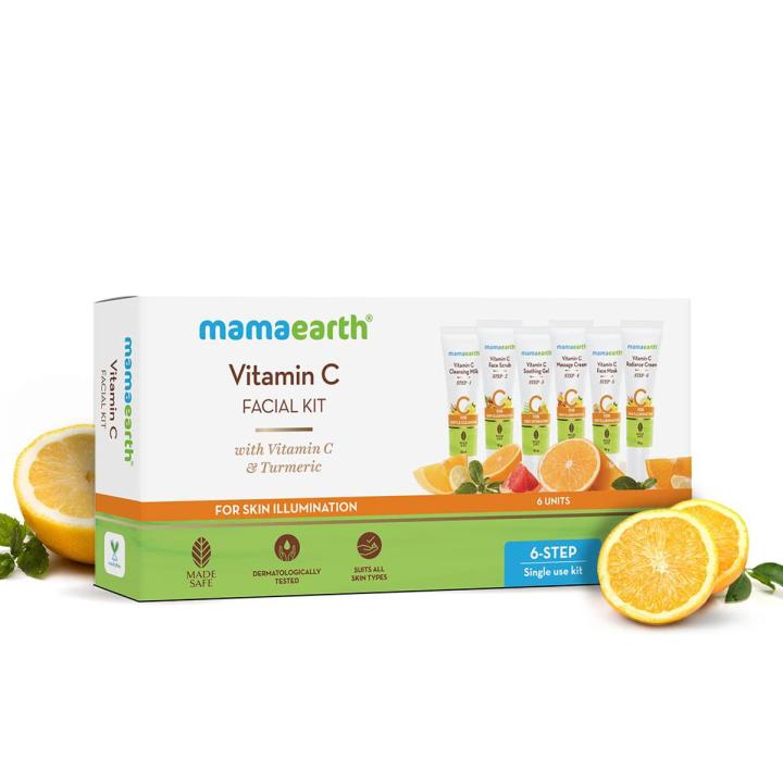 Mamaearth Vitamin C Facial Kit with Vitamin C & Turmeric for Skin Illumination-60 g
