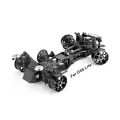 Car Bottom Plate Carbon Fiber Aluminum Upgrade Kit Compatible For 3racing D5s Lite 1:10 Drift Rc Car.