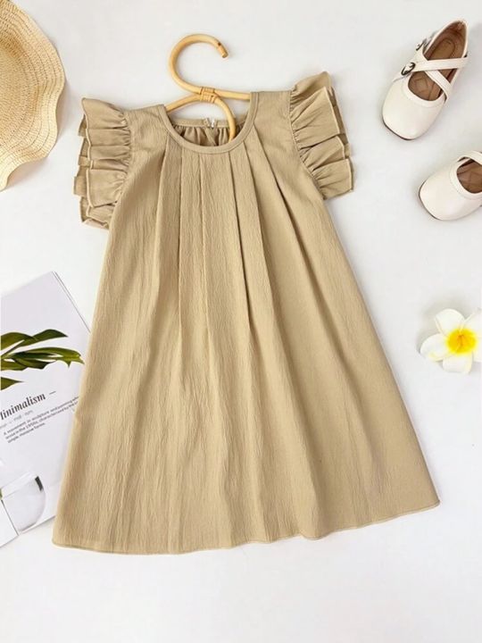 Kid%E2%80%99s%20Young%20Girl%E2%80%99s%20Fashionable%20Dress%20with%20Solid%20-%20Image%202