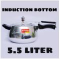 Induction Bottom Pressure cooker/Queen Pressure Cooker 5.5 Liter-(Apple/Oval Shape).