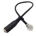 4P4C RJ9,3.5mm Smartphone Headset to RJ9 Adapter Cable Converter.
