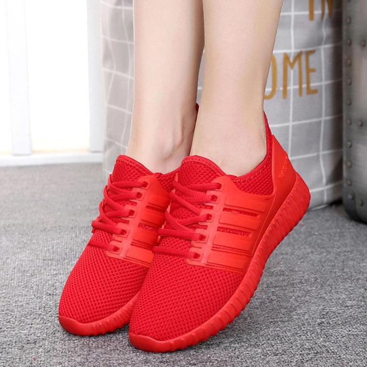 Lovers Shoes Red Shoes】Sports Shoes Women's All-Match Casual