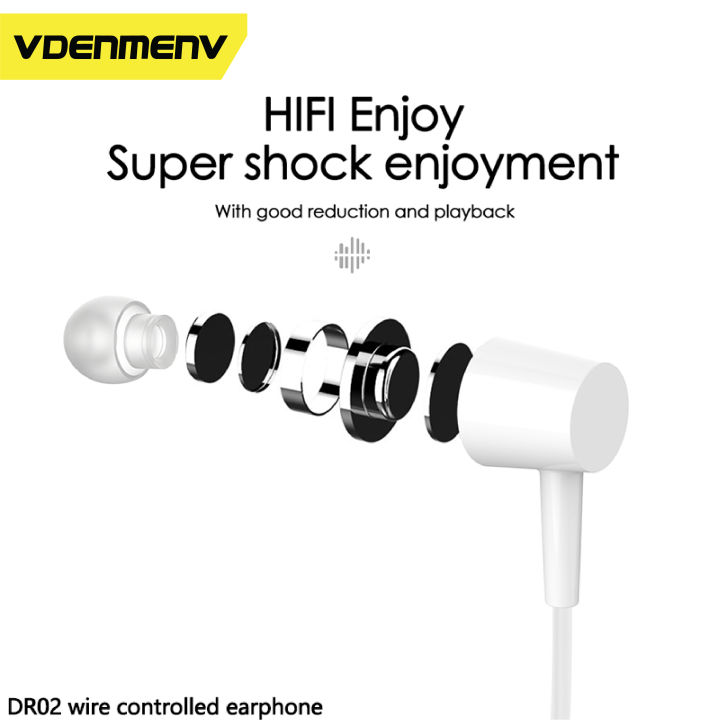 VDENMENV%20DR02%20Headphone%201.2Meter%20Plastic%20Housing%20Contoller%20with%20Mic%20-%20Image%204