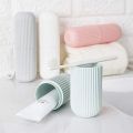 Capsule Shape Travel Toothbrush Toothpaste Case Holder Portable Toothbrush Storage Plastic Toothbrush Holder , Multi-color- 1pcs. 