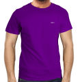 Men's Half Sleeve T-Shirt (Plain Purple) - Add a Pop of Color to Your Wardrobe - Suitable for Casual Wear in Any Season. 