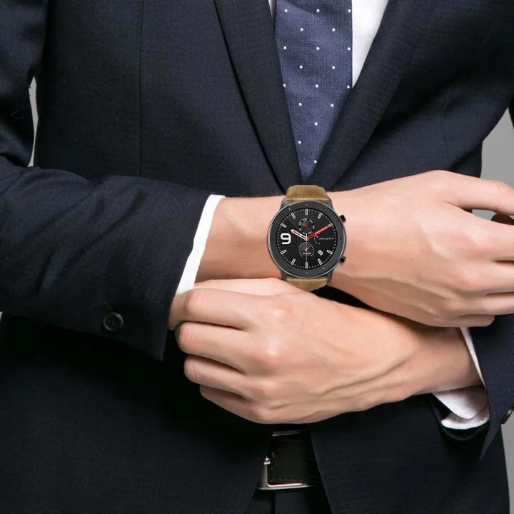 For%20Amazfit%20GTR%2047mm%20/%20Pace%20/%20Stratos%20Oil%20Wax%20Leather%20Watch%20Band%20-%20Image%205