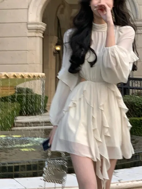 YAENHEY%20Beach%20Style%20Chiffon%20Y2k%20Mini%20Dress%20Office%20Lady%20Casual%20Long%20Sleeve%20Elegant%20One%20Piece%20Dress%20Korean%20Fashion%20Clothing%20Summer%202023%20-%20Image%203