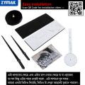 Zymak WP-55PB Glossy Acrylic 3D Sticker Type Wall Clock Large Size DIY Wall Clock.