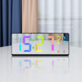 LED display Digital alarm clock Modern Table clock Desktop clock Voice control clock Night mode 12/24-hour format Temperature clock for Bedroom clock Office clock Travel clock Ideal for students. 