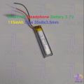 Bluetooth Headphone Battery 3.7V 115mAh Size 35x8x3.5mm Lithium Polymer Rechargeable Lipo Battery For Bluetooth Smart Watch MP3. 