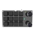 Bluetooth USB Custom 12 Keys Keyboard Volume Knob Programming Macro Gaming Photoshop Keypad Mechanical Keyboard. 