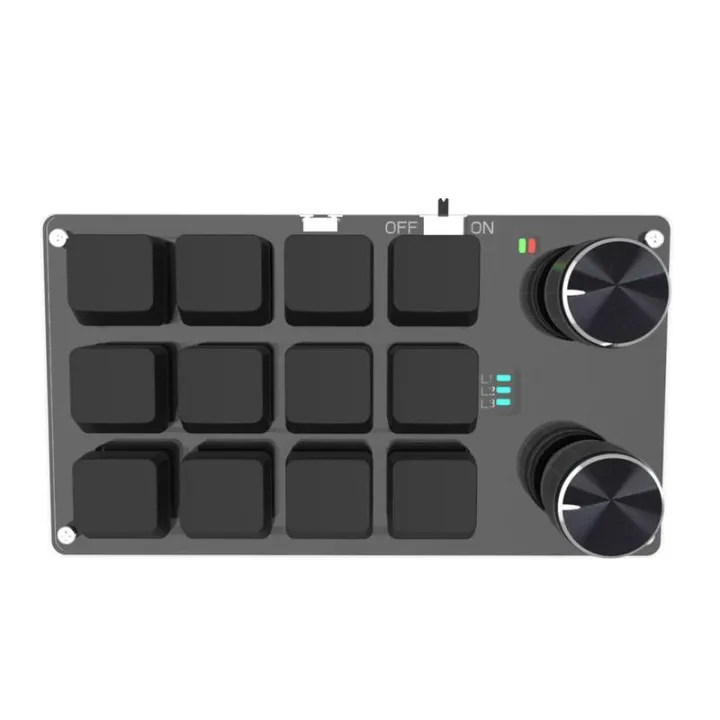 Bluetooth%20USB%20Custom%2012%20Keys%20Keyboard%20Volume%20Knob%20Programming%20Macro%20Gaming%20Photoshop%20Keypad%20Mechanical%20Keyboard%20-%20Image%206