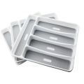 Fork cutlery box household storage box spoon knife divider kitchen drawer compartment cutlery kitchen grey storage tray supply.